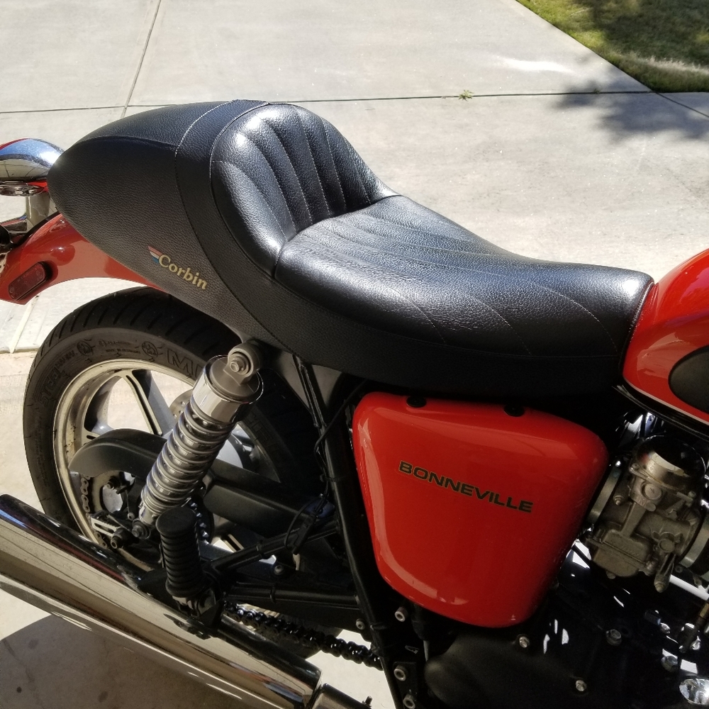 Corbin cafe motorcycle seat for triumph bonneville